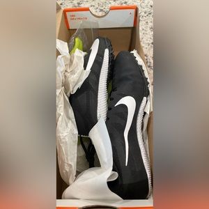 Nike Unisex Zoom Rival S 9 Track Spike Black/White/Volt  Womens size 7 /Mens 5.5